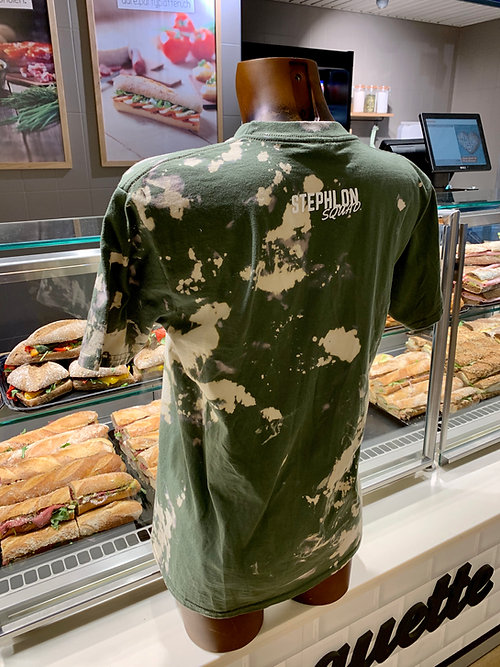 Stephlon Tee Military Green bleached